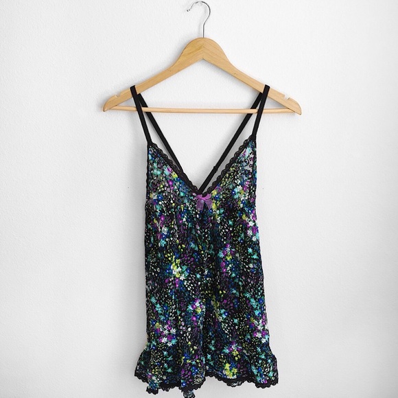 Victoria's Secret Other - ❤️CLEARANCE❤️ black and purple floral lace cami